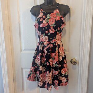 Haute Monde dress blue and pink - s